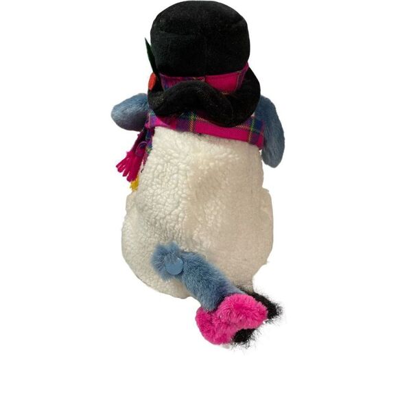Winnie Pooh EEYORE Disney Snowman Plush 11" with Top Hat, Scarf & Snow Broom - Picture 3 of 6